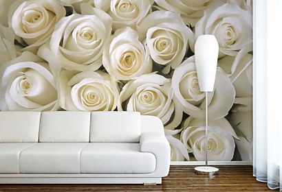 fototapeta bielych ruží luxusná tapety