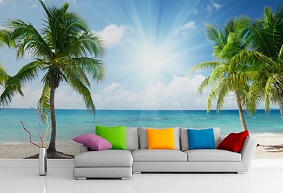 tapeta do obývačky - palm beach