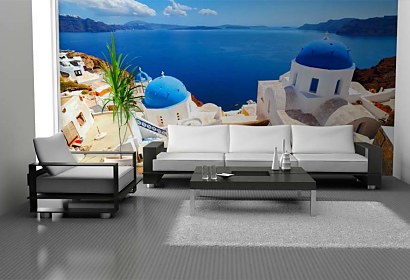 Fototapeta Biela architektúra Santorini Greece 24818