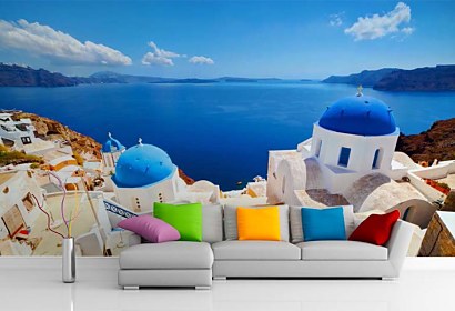 Fototapeta Biela architektúra Santorini Greece 24818