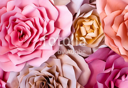 Fototapeta Papierové kvety Ruže 123035630