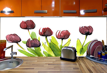 Fototapeta zástena - Tulipány maľované 28200
