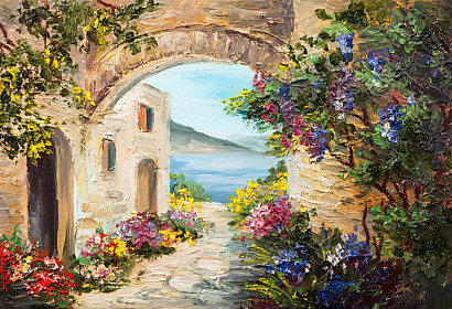 Provence Fototapeta Maľovaná ulička 1099