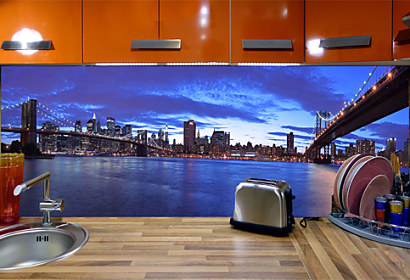 Fototapeta ako zástena - Panoramatický pohľad na New York 28127
