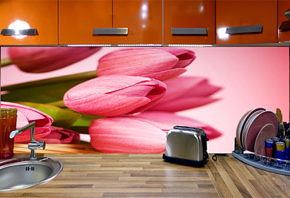 Fototapeta zástena - Ružové tulipány kytica 3143