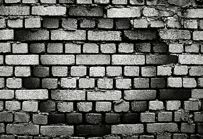 Tapeta Grey 3d brick walll ft-21678490