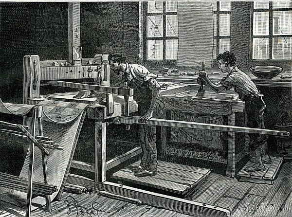 Výroba tapiet v 18. storočí
